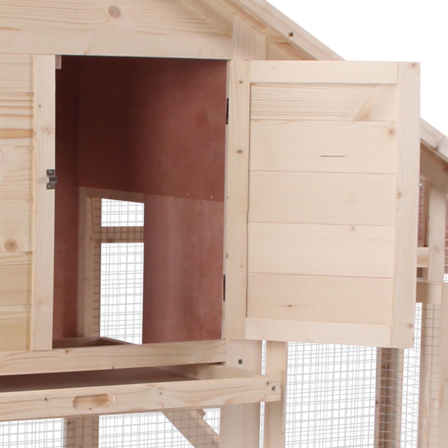 CoSoTower 55"L 2-Tier Wooden Rabbit Hutch Bunny Cage Small Animal House with Ramp, Waterproof Roof, Removable Tray and Outdoor Run