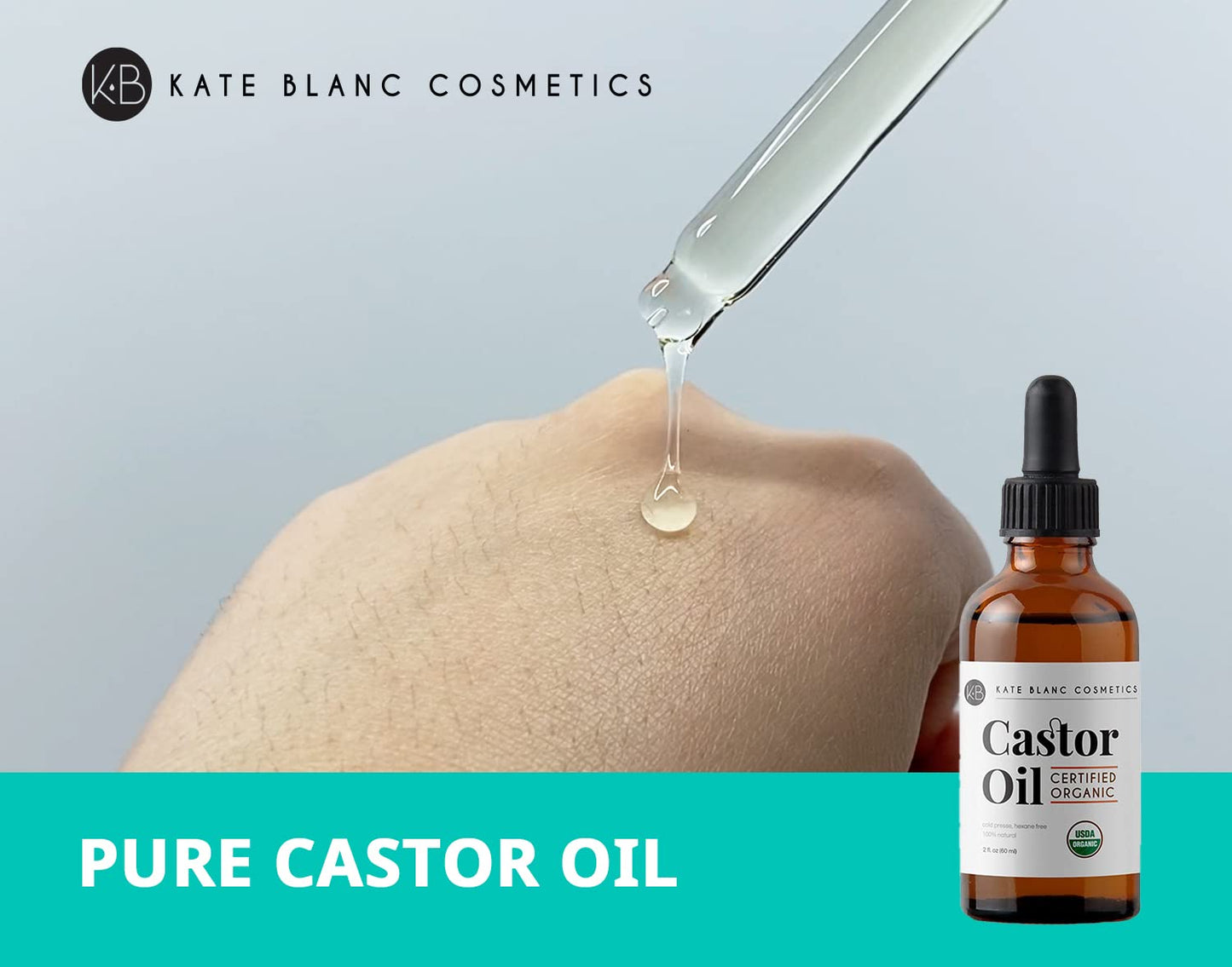 Organic Castor Oil 4Oz | 100% Pure & Cold Pressed | Hair & Skin Moisturizer