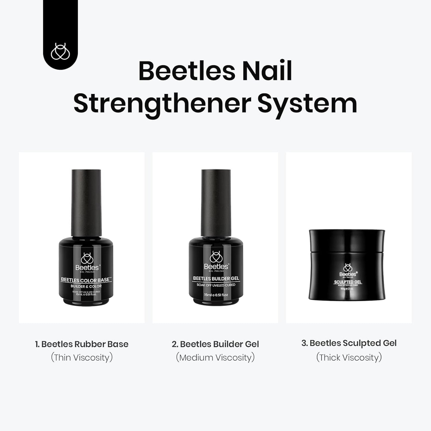 Product image Beetles Rubber Base Gel Polish, 1pc 15ml Sheer Light Pink Nail Polish Color Gel Base Coat, Natural Jelly Nude Nail Strengthener Subtle Elegance Soak Off UV LED Needed