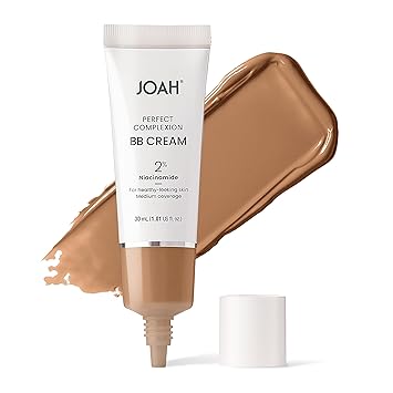 JOAH Beauty Perfect Complexion BB Cream with Hyaluronic Acid and Niaciminade, Korean Makeup Medium Buildable Coverage, Evens Skin Tone, Lightweight, Semi Matte Finish, Fair Cool Undertones