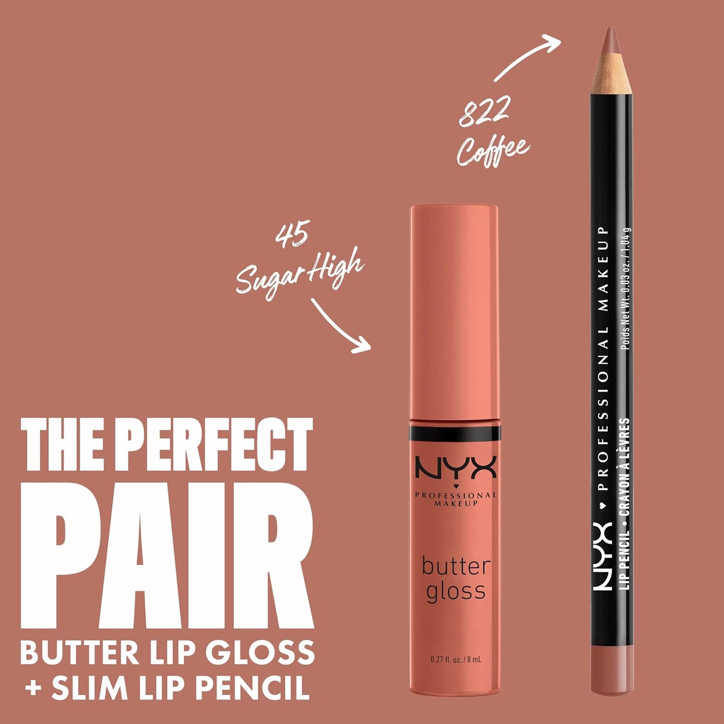 NYX Butter Gloss | Brown Sugar Non-Sticky Lip Gloss - Pack of 3