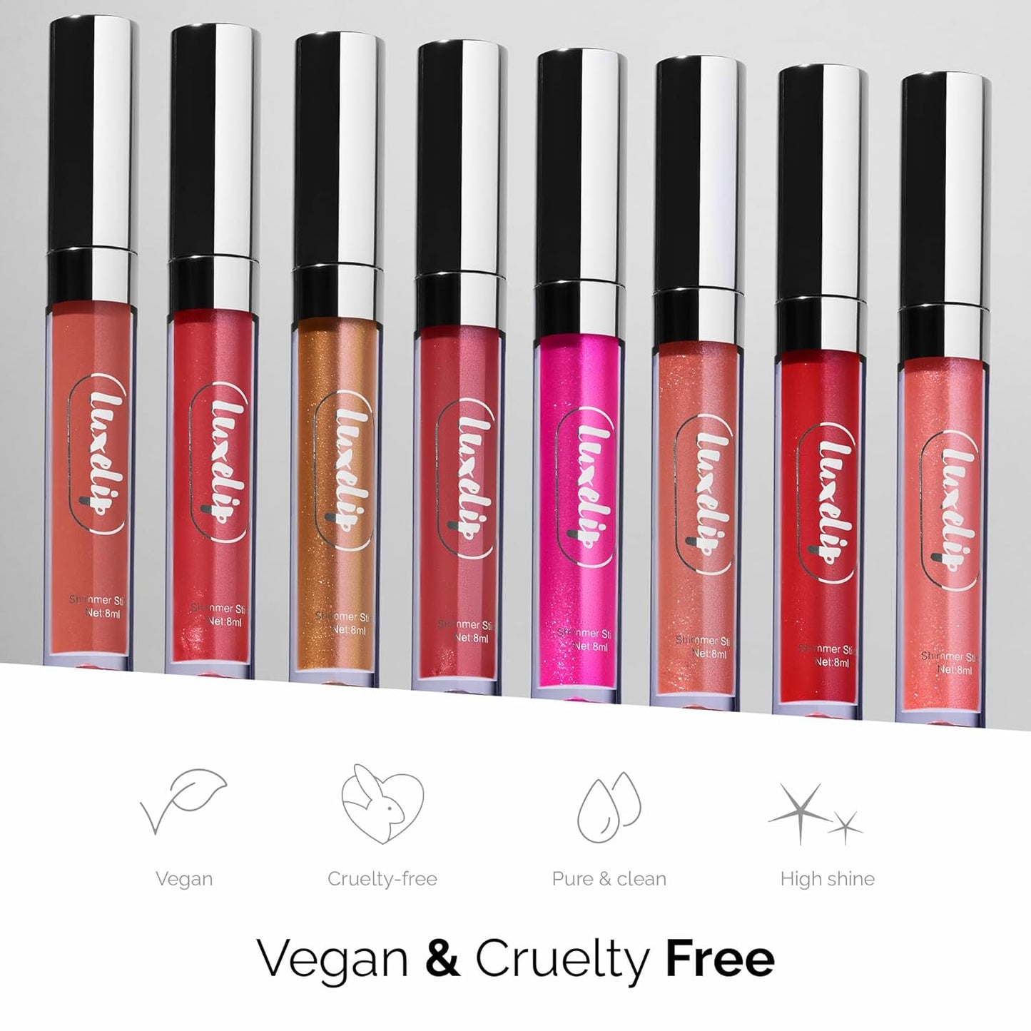LuxeLip™ Matte Lipstick, Hydrating Non-Sticky Lip Gloss for Luminous Shine & Moisturized Lips, Lightweight, Long-Lasting Glossy Finish, Cruelty-Free Lip Makeup for Women (Chili Flake, 8ml)
