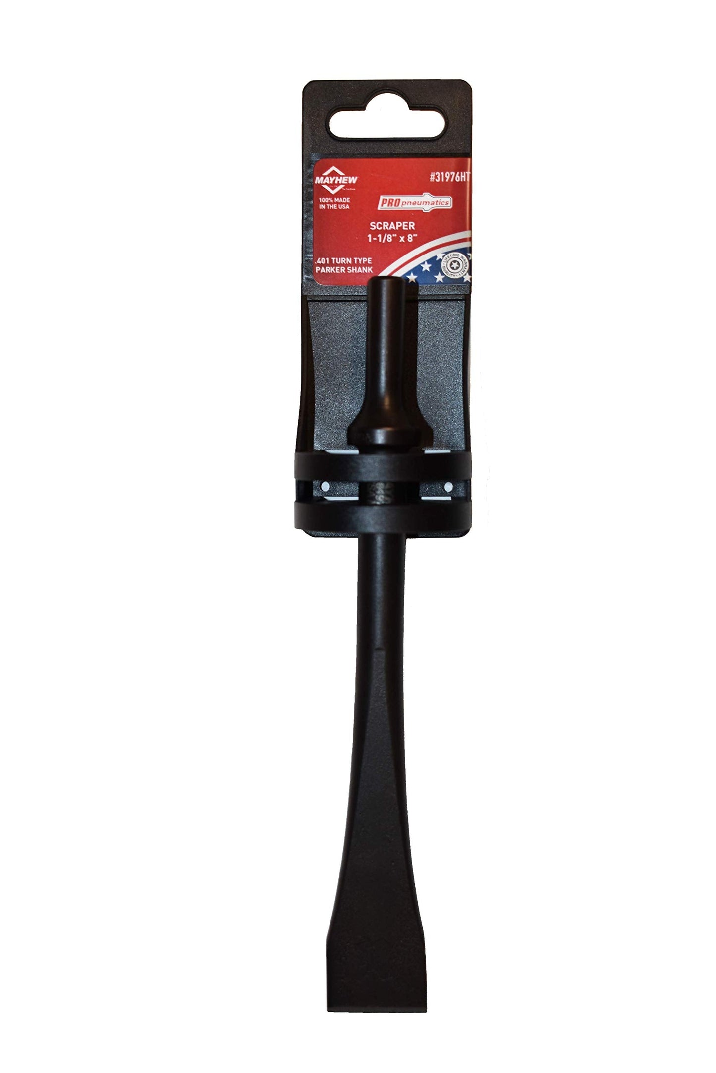 Mayhew Tools 32016 Pneumatic Scraper, 2" x 18", Black Oxide Finish