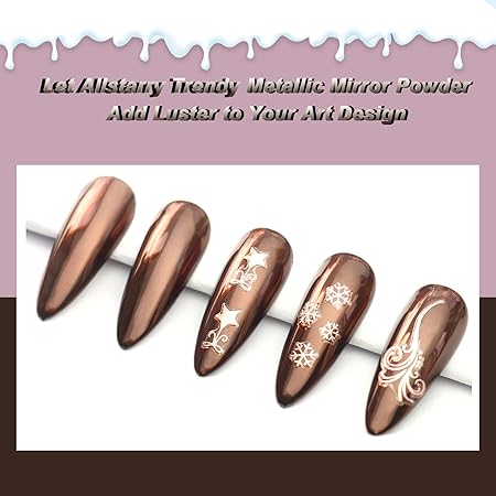 Allstarry White Pearl Chrome Nail Powder, Iridescent Aurora Powder Metallic Mirror Effect Glitter Pearlescent Ice Transparent Mermaid Pigment Dust Kit for Art Decoration