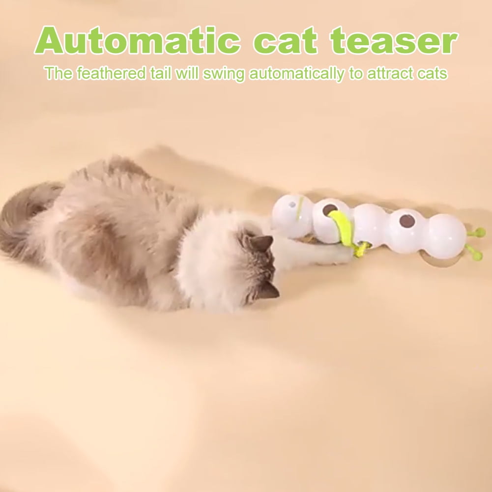 HUISZJ Interactive Cat Feather Toy, Charging Smart Motion Cat Toy, Suitable for Indoor Pet Stable Play