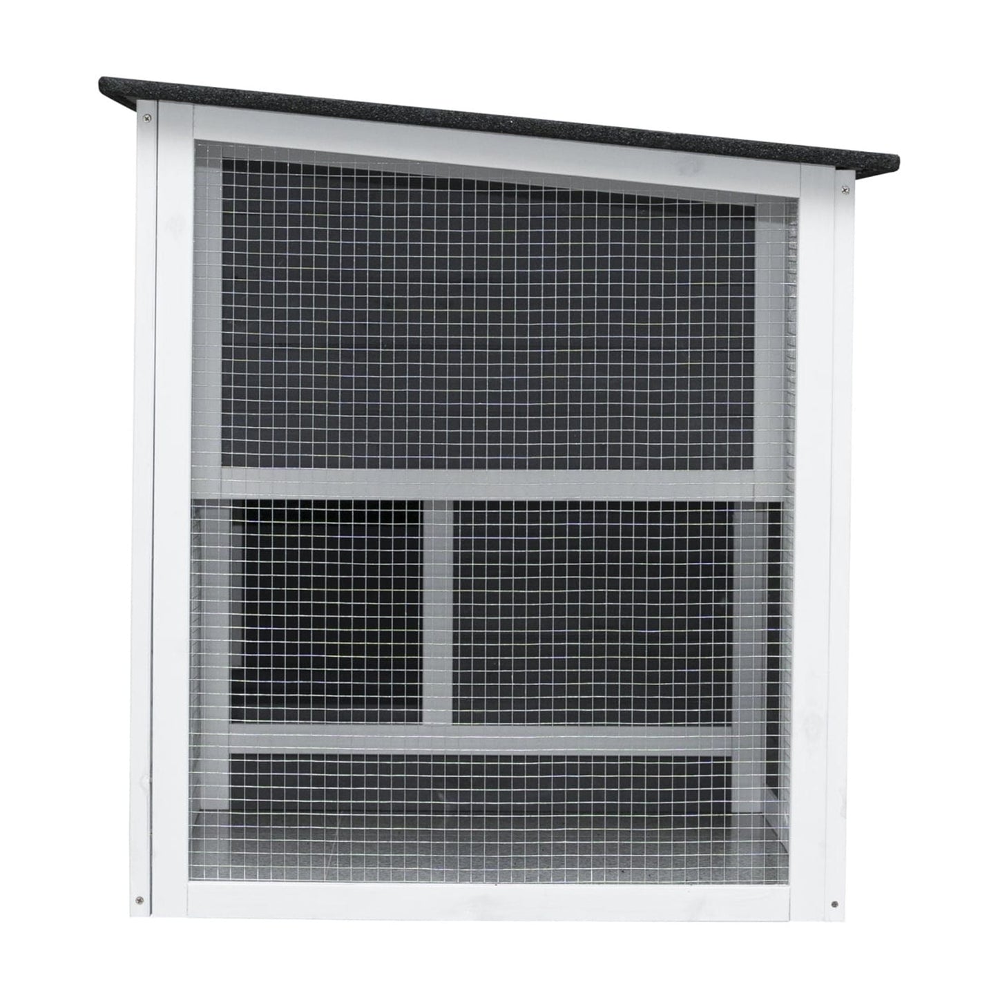 Outdoor Chicken Coop with Run Cage for 3-4 Chickens, Wooden Hen House with Nesting Box & Pull-Out Tray, Weatherproof & Predator-Resistant Poultry Hutch for Rabbits Ducks Backyard Pets