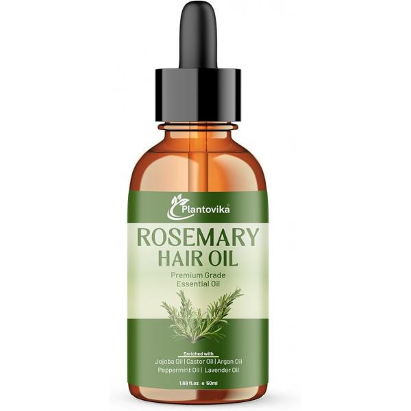 Rosemary Oil for Hair Growth, Enriched with Jojoba, Caster, Argan, Peppermint, Lavender | Scalp & Strengthening, Care