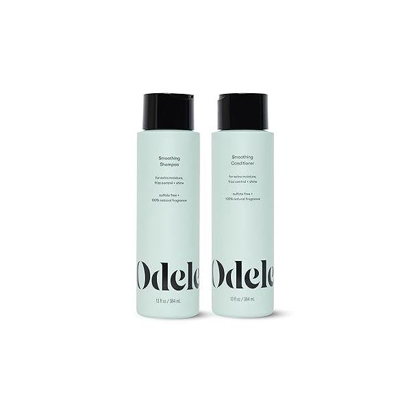 Smoothing Sulfate-Free Shampoo & Conditioner Set for Moisture, Frizz Control, Shine, and Straight to Curly Hair Types, 13 Fl Oz Each (2-Pack)