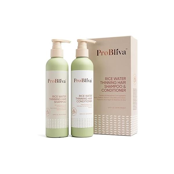 Rice Water Thinning Hair Shampoo & Conditioner - Anti Loss Regrowth Thickening