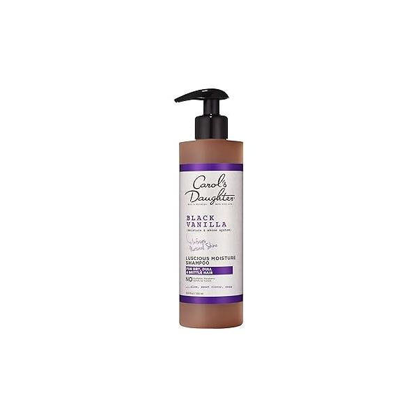 Carol's Daughter Black Vanilla Moisture Sulfate Free Shampoo for Curly, Wavy or Natural Hair, Moisturizing Hair Care Dry, Damaged 12 Fl Oz