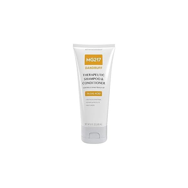 MG217 Dandruff Shampoo & Conditioner, 3percent Salicylic Acid 8 oz Tube, Clear
