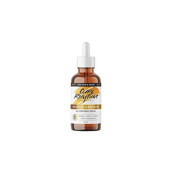 Nourish and Radiant Oil-Powered Serum - Nourishing Hair Oil Non-Greasy Scalp Care with Biotin for All Types 2 oz