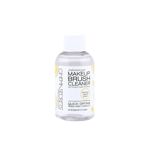 Cinema Secrets Original Makeup Brush Cleaner Solution - Professional Cleanser for Brushes Quick-Drying, Rinse-Free Formula Removes Stubborn Waterproof Make Up Lemon