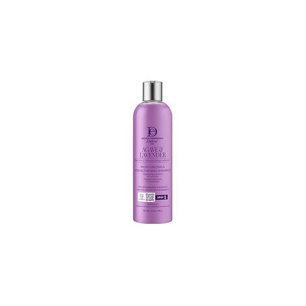 Design Essentials Agave & Lavender Moisturizing Hair Bath, Sulfate-Free Shampoo- Blow-Dry Silk Press Collection - 12oz
