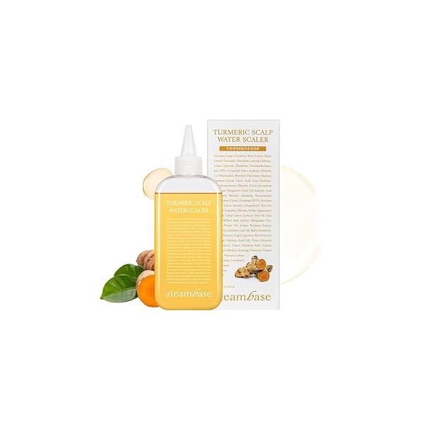 Turmeric Scalp Water Scaler | Exfoliator for Itchy Dry Scalp, Thinning Hair, Buildup Remover, Treatment Excess Sebum Oily Greasy Hair Korean Care Products, 8.45 fl oz