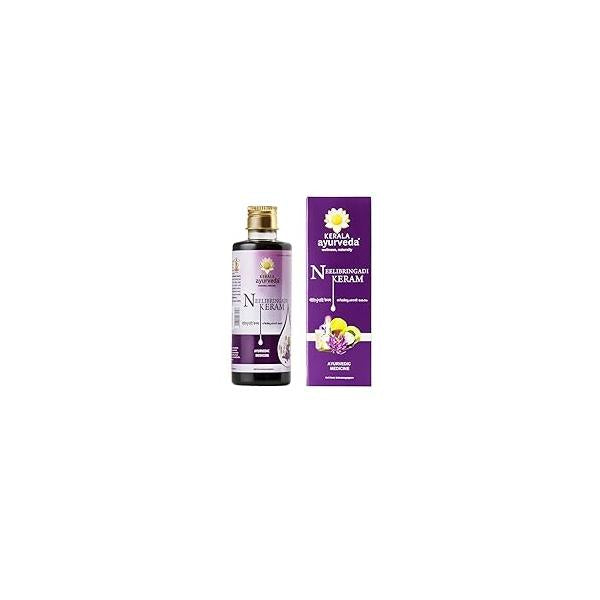 Kerala Ayurveda Neelibringadi Keram - 6.8 Fl Oz | Herbal Hair Oil Helps Promote Growth Strengthens Follicles Restorative Blend of Coconut, Amla and Bringraj