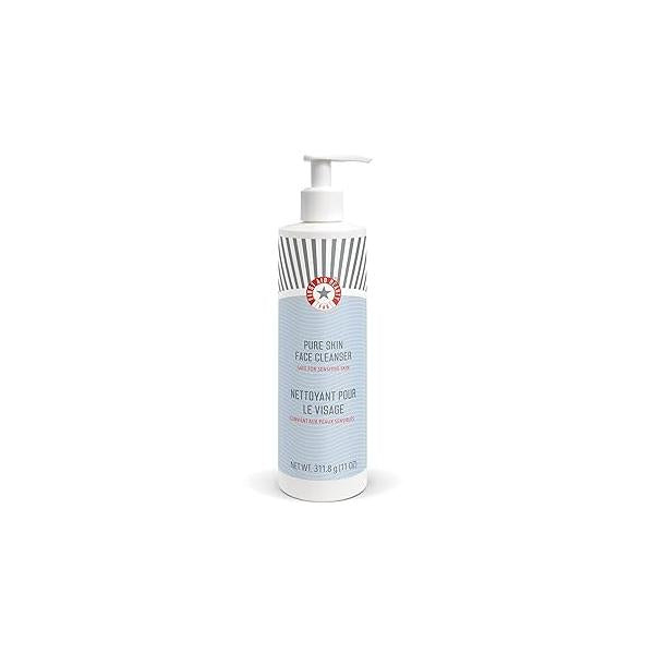 First Aid Beauty - Pure Skin Face Cleanser, Effectively Removes Makeup, Dirt, and Impurities, Gentle Cleanser Leaves Soft & Supple, Safe for Sensitive Skin, Fragrance Free, 11 oz