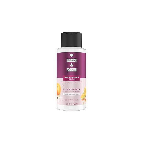 Love Beauty and Planet 5-in-1 Multi-Benefit Conditioner Vegan Keratin Collagen & Sun-Kissed Mandarin, for a Deep Cleanse, Hydration, Strength, Fullness, Shine, 13.5 fl oz
