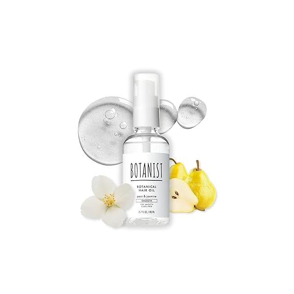 Organic Hair Oil for Frizzy, Tangled, Damaged, Dry Women & Men, Natural Scalp Spray with Micro-Protein Plant Extracts, Care from Japan, SMOOTH, Pear Jasmine 2.7 Fl Oz