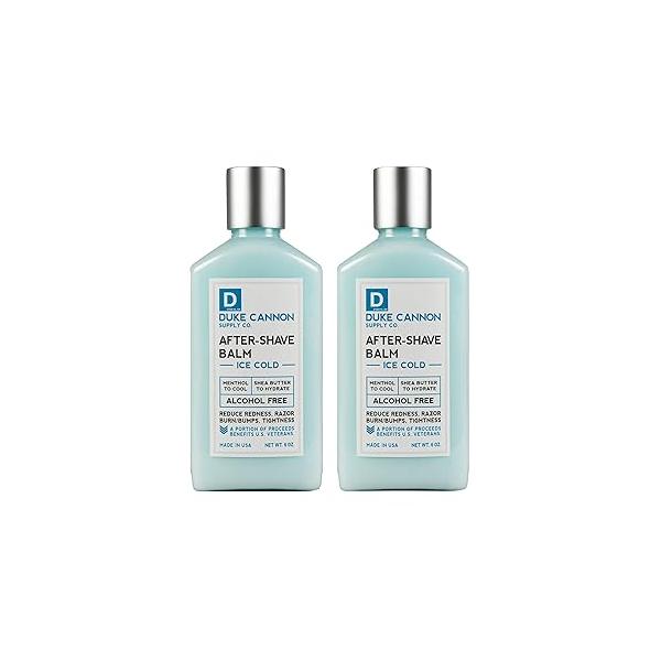 Duke Cannon Supply Co. - Ice Cold Cooling Effect After-Shave Balm, (6 oz) Closes Pores and Soothes Skins to Prevent Irritation Sandalwood (2 Pack)