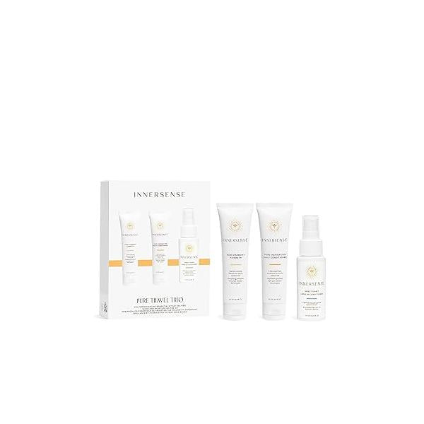 INNERSENSE Organic Beauty - Curly Styler Travel Trio | Non-Toxic, Cruelty-Free Haircare (I Create Hold, I Volume, Quiet Calm Curl Control) PACKAGING MAY VARY