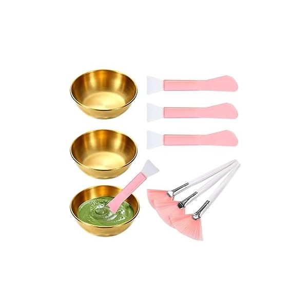 Professional Facial Bowls Set for Estheticians - 9 Pcs Mixing with Brush & Spatula | Mask Kit Spa Home Use