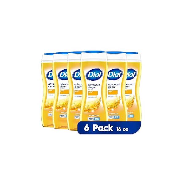 Dial Body Wash, Advanced Clean Gold, 16 fl oz, Pack of 6