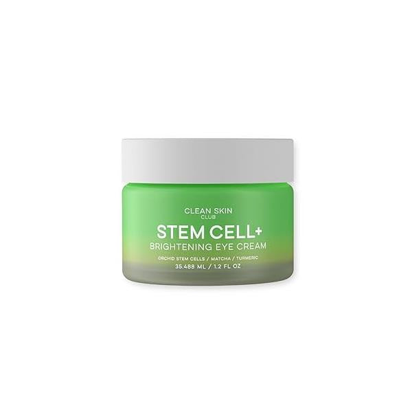 CLEAN SKIN CLUB Brightening Stem Cell+ Eye Cream - Reduces Dark Circles, Puffiness, Wrinkles Improves Collagen & Elasticity Hydrating Formula for Youthful Skin
