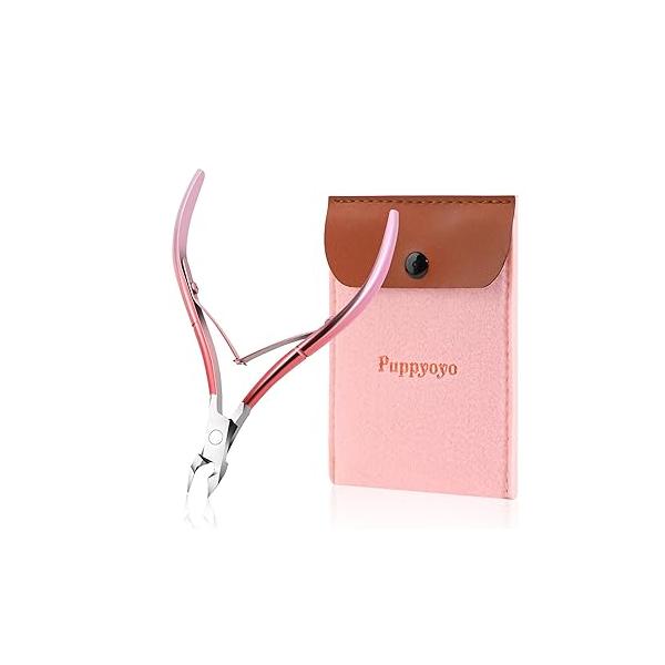 Professional Cuticle Trimmer Nail Cutter Stainless Steel Nippers with Sharp Blades of Clippers Manicure Tools Double Spring for Care Pedicure