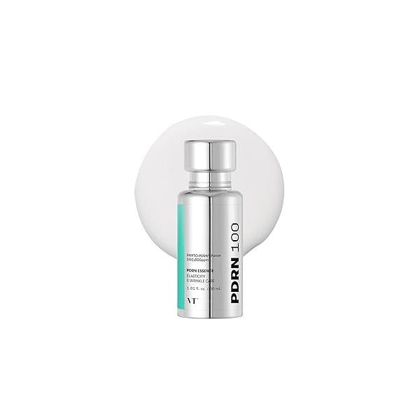 VT COSMETICS PDRN 100 Essence, Intensive Glow Serum, 100,000ppm Vegan PDRN, Skin Restoration & Plumping, Hydrating Moisturizing, Firming, Fine Lines, Korean Skincare 1.01 fl. Oz.