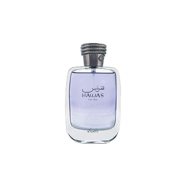 RASASI Hawas For Men Eau De Parfum Spray 100ML (3.4 Oz) - Long Lasting Arabian Perfume, Premium Perfume Men, Ideal for Special Occasions & Daily Elegance, A Bold and Captivating Fragrance