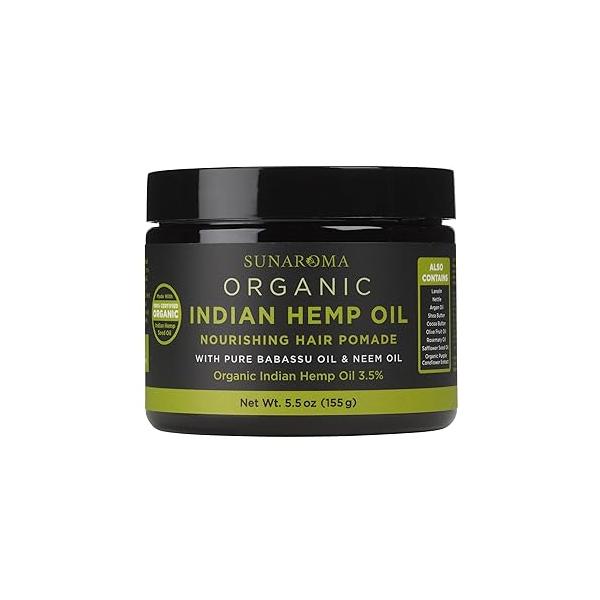 SUNAROMA Organic Hair Pomades (Indian Hemp Oil)