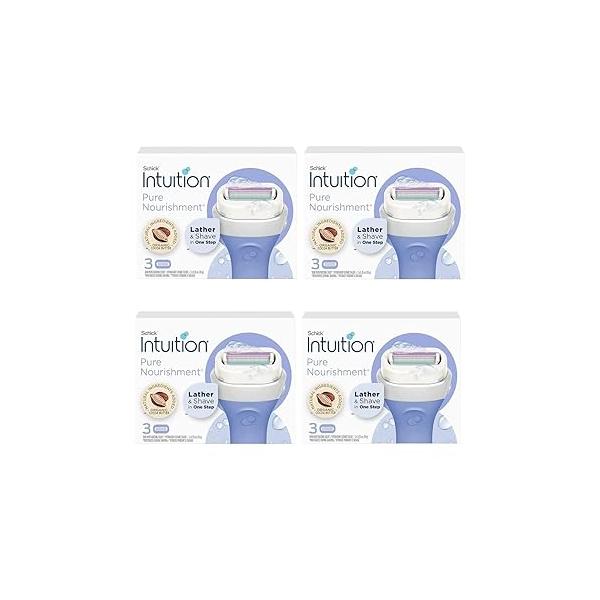 Schick Intuition Pure Nourishment with Organic Cocoa Butter 12 Cartridge Women's Razor Refills