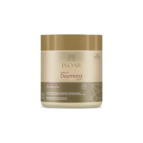 INOAR DayMoist Ultra Moisturizing Hair Mask with Beet Extract for Intense Conditioning & Shine, 16.9 Fl Oz