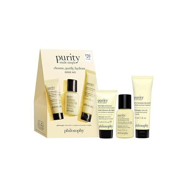 philosophy purity made simple one-step facial cleanser- with meadowfoam seed oil gently cleanses & melts away dirt, stubborn makeup paraben-free face wash