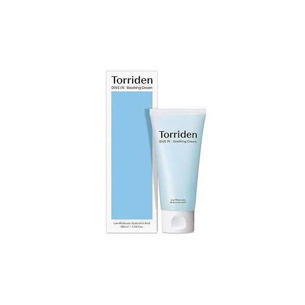 Torriden DIVE IN Hyaluronic Acid Soothing Cream 100ml (3.38 fl. oz) | Revitalizing Facial Moisturizer for Sensitive and Dry Skin Acid, Panthenol, Allantoin