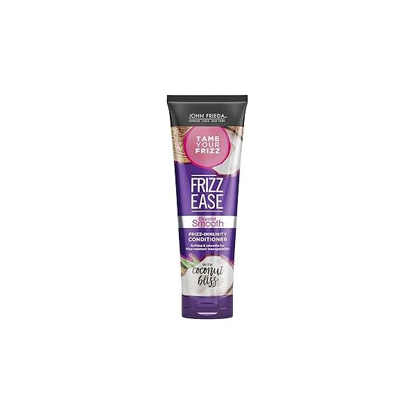 John Frieda Frizz Ease Beyond Smooth Conditioner, Anti-Humidity & Frizz-Resistant, Smooths Texture, Cleanses Unmanageable Hair, Infused with Pure Coconut Oil, 8.45 Oz