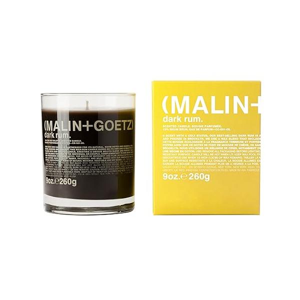 Malin+Goetz Highly Scented, Long Lasting, Slow Burn, All Natural, Hand Poured, Luxury Wax Blend, Aromatic Candles and Gift Set, 60 Hours, 9oz