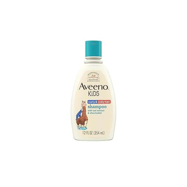 Aveeno Kids Curly Hair Conditioner, Hydrating Products, Oat Extract & Shea Butter, Gentle Scent, 12 fl. oz (Pack of 1)