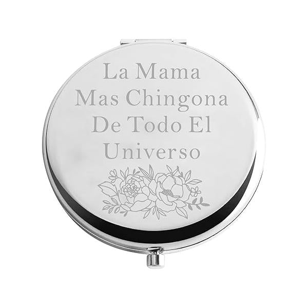 Zuo Bao Spanish Abuela Gift Makeup Mirror La Mama Mas Chingona De Todo El Universo Compact Grandma (La Mama)