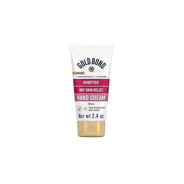 Gold Bond Diabetics' Dry Skin Relief Hand Cream, 2.4 oz., With Aloe to Moisturize & Soothe