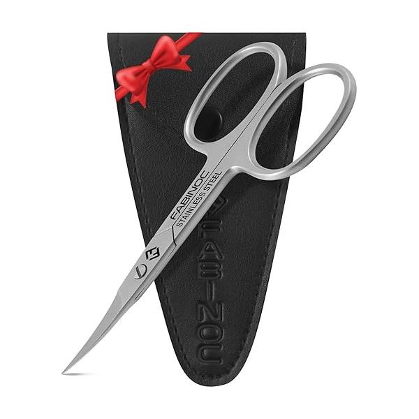 Curved Nail Scissors for Women & Men - German Quality Stainless Steel Small Manicure Pedicure Fingernail, Toe Nail, Eyebrows Mustache