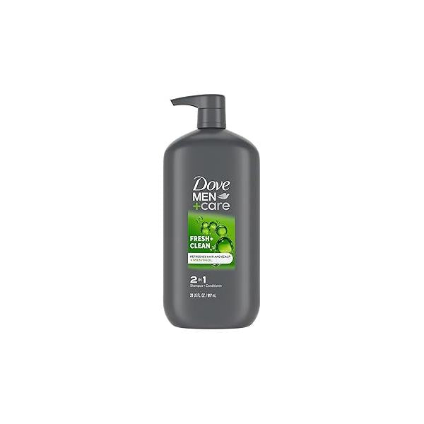 Dove Men+Care 2 in 1 Shampoo and Conditioner Fresh & Clean for Hair Stronger, Healthy Everyday 31 oz