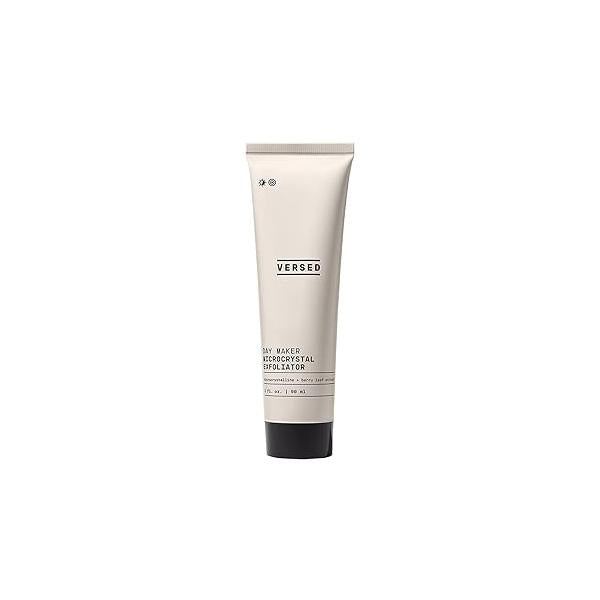 Versed Day Maker Microcrystal Exfoliating Cleanser - Creamy Facial Wash Helps Clear Dead Skin Cells Microcrystalline, Biodegradable Alternative to Microbeads Vegan (3 fl oz)