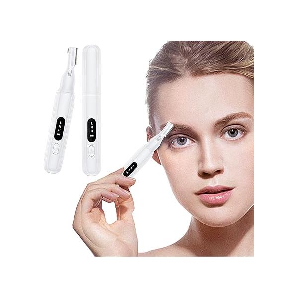 Eyebrow Trimmer, Electric Razor for Women Men, Rechargeable Facial Hair Removal