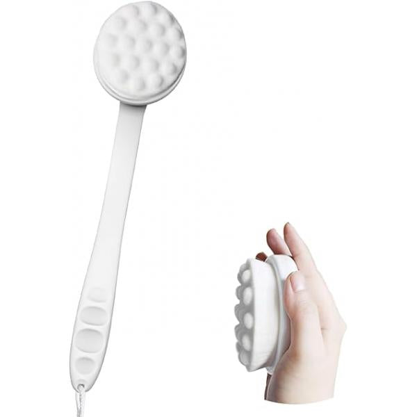 New Upgrade Soft Body Scrubber with Long Handle,Back for Shower,Back Women,Shower Brush