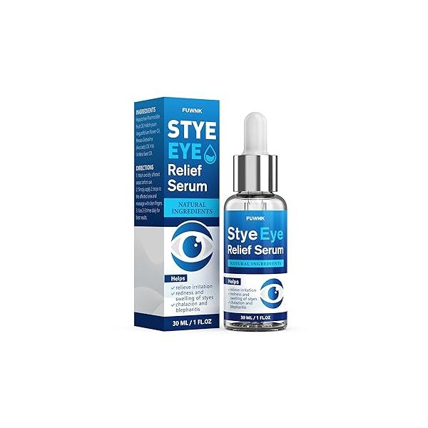 Stye Eye Treatment Serum, Remover for Chalazion, Blepharitis & Removal, Natural Drops, Safe Fast Relief, 30ml
