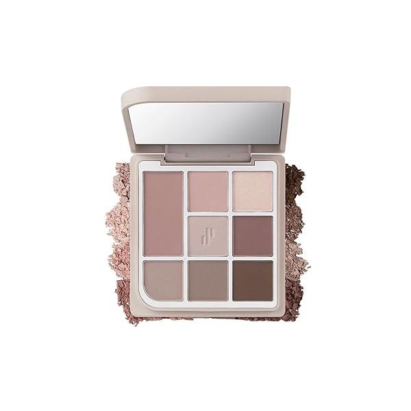 Heart Percent Dote On Mood Eye Palette, Neutral Shades Tuneful Skin Beige & Dry Rose with Smooth Velvety Matte Textures Makeup Eyeshadow (08 Muse Facets)