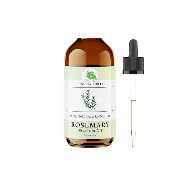 Rosemary Oil for Hair Care, 100% Pure, Natural, Undiluted, Unrefined, Therapeutic Grade - Growth Oil, 2 oz