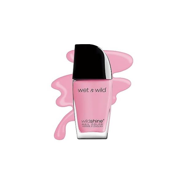 wet n wild Wild Shine Nail Polish, Tickled Pink, Color
